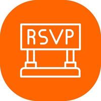 Rsvp Creative Icon Design vector