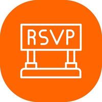 diseño de icono creativo rsvp vector