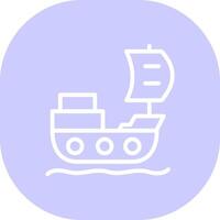 Pirate Ship Creative Icon Design vector