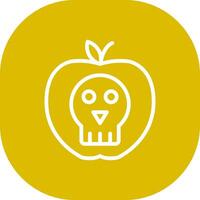 diseño de icono creativo de manzana envenenada vector