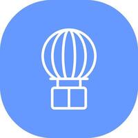 Hot Air Balloon Creative Icon Design vector