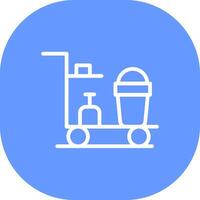 Cleaning Cart Creative Icon Design vector