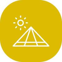 Pyramid Creative Icon Design vector