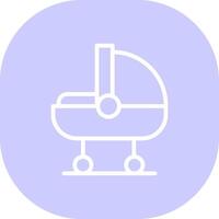 Baby Crib Creative Icon Design vector