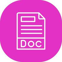 Doc File Format Creative Icon Design vector
