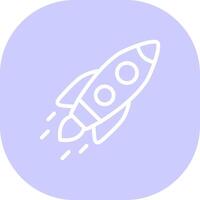 Inclined Rocket Creative Icon Design vector