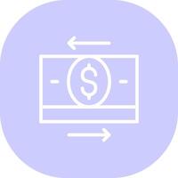 Money Transfer Creative Icon Design vector