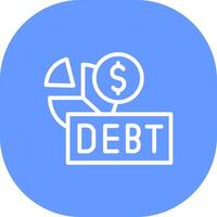 Debt Creative Icon Design vector