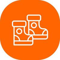 Rubber Boots Creative Icon Design vector