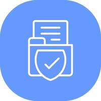 Secured Backup Creative Icon Design vector