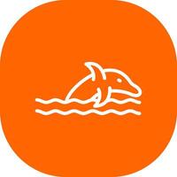 delfín creativo icono diseño vector