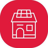 Solar House Creative Icon Design vector