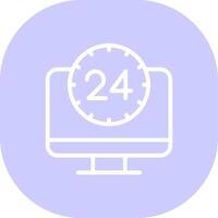 24 7 Monitoring Creative Icon Design vector