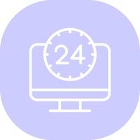 24 7 Monitoring Creative Icon Design vector