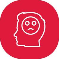 Emotions Sad Creative Icon Design vector