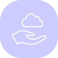 Cloud in Hands Creative Icon Design vector