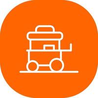 Food Cart Creative Icon Design vector