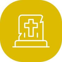 Gravestone Creative Icon Design vector