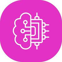 Brain Circuit Creative Icon Design vector