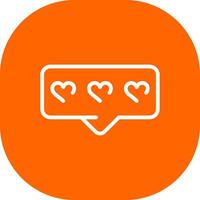 Comment Heart Creative Icon Design vector