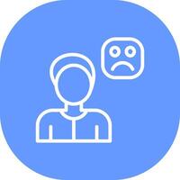 Sad Creative Icon Design vector