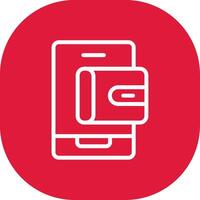 Mobile Wallet Creative Icon Design vector
