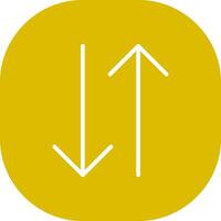 Double Arrow Creative Icon Design vector