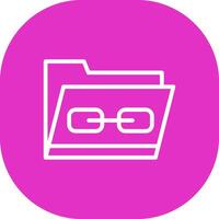 Link Folder Creative Icon Design vector