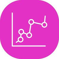 Marked Scatter With Smooth Lines Creative Icon Design vector