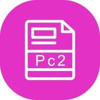 pc2 creativo icono diseño vector