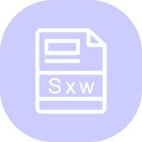 sxw creativo icono diseño vector