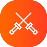 Fencing Creative Icon Design vector