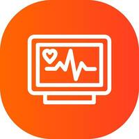 ECG Monitor Creative Icon Design vector