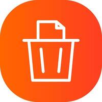 Paper Bin Creative Icon Design vector