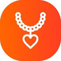 diseño de icono creativo de collar de perlas vector