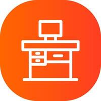 Office Table Creative Icon Design vector