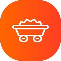 Mine Cart Creative Icon Design vector