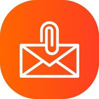 Attach File Email Creative Icon Design vector