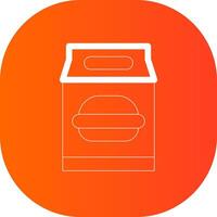 Lunch Bag Creative Icon Design vector