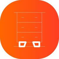 Chest of Drawers Creative Icon Design vector