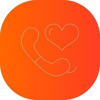 diseño de icono creativo de llamada de amor vector