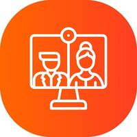 Online Interview Creative Icon Design vector