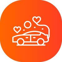 diseño de icono creativo de coche de boda vector