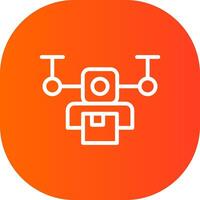 Drone Delivery Creative Icon Design vector