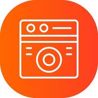 Washing Machine Creative Icon Design vector