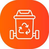 Trash Bin Creative Icon Design vector