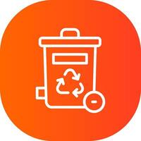 Trash Bin Creative Icon Design vector