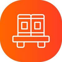 Book Shelf Creative Icon Design vector