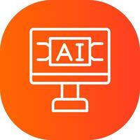 Artificial Intelligence Creative Icon Design vector