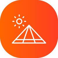diseño de icono creativo de pirámide vector